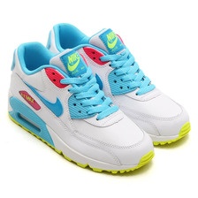 Nike Air Max 90 Womenss Shoes Special Hot White Sky Blue Yellow Pink Low Cost